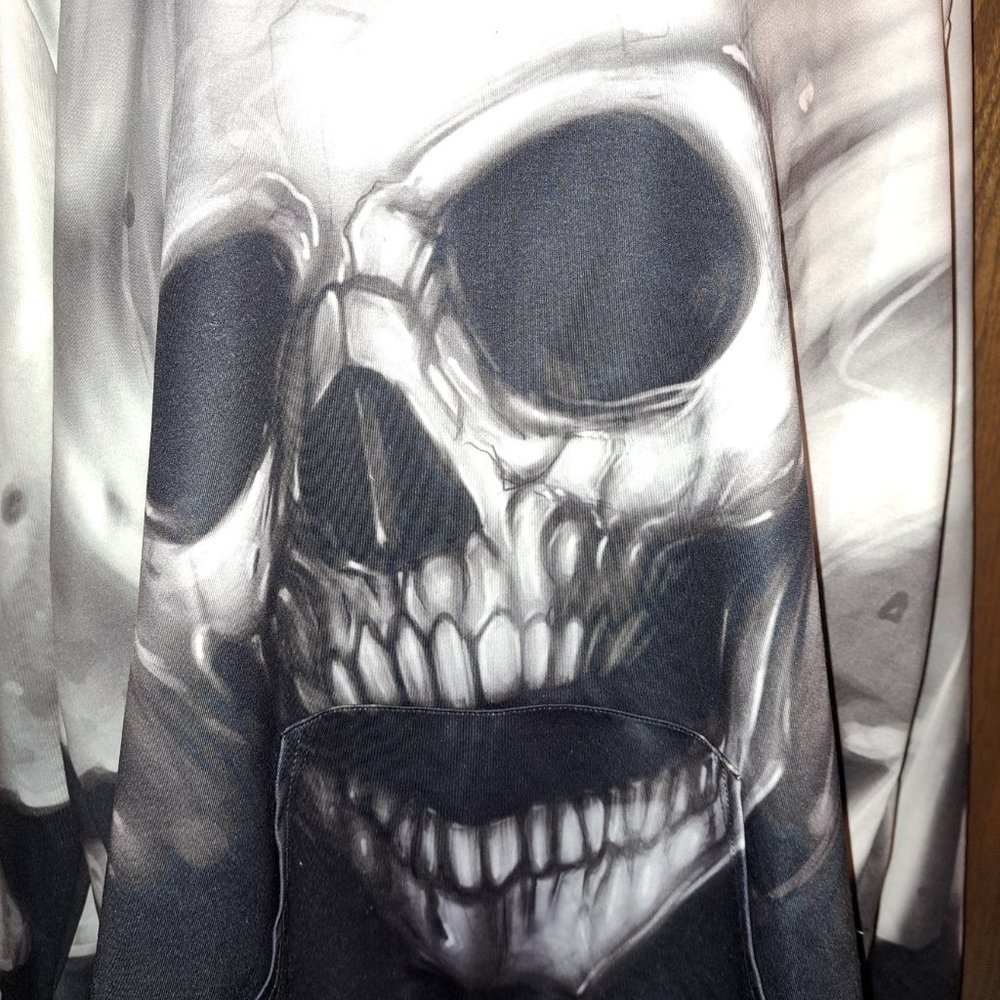 Awesome Skull-All Over Print Unisex Hoodie size XXL/XXXL - Picture 5 of 11